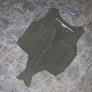 Army Green Tank Ties in the Middle